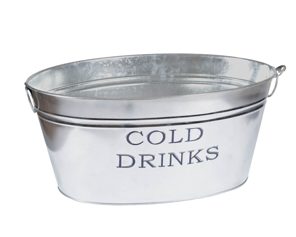 Zinkwanne VINTAGE für Getränke & Eis