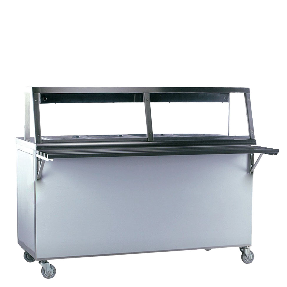 Buffetausgabe PROFI warm 4 x (1/1 GN), 21 cm tief - mit Oberhitze