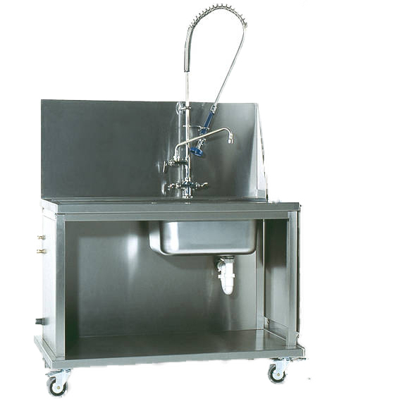 Spüle mit Abtropffläche inkl. Durchlauferhitzer / Tischh