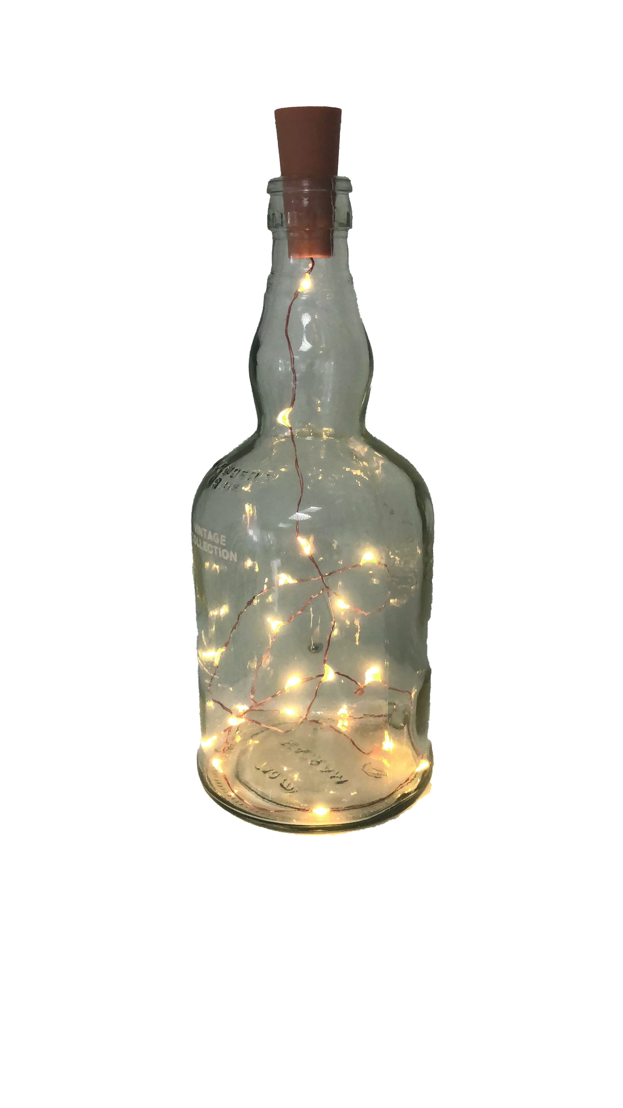 Deko-Whiskyflasche mit Lichterkette VINTAGE