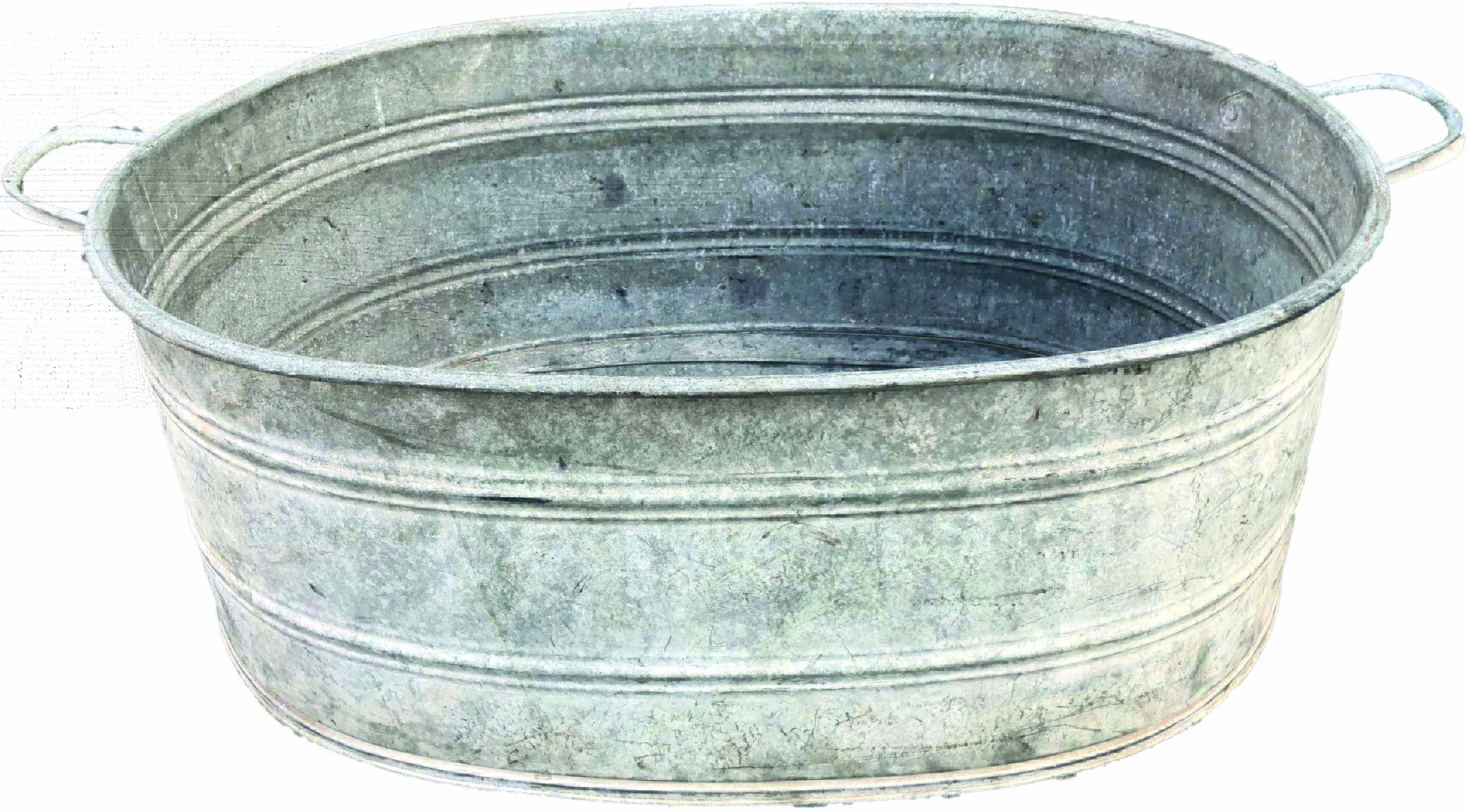 Zinkwanne VINTAGE für Getränke & Eis