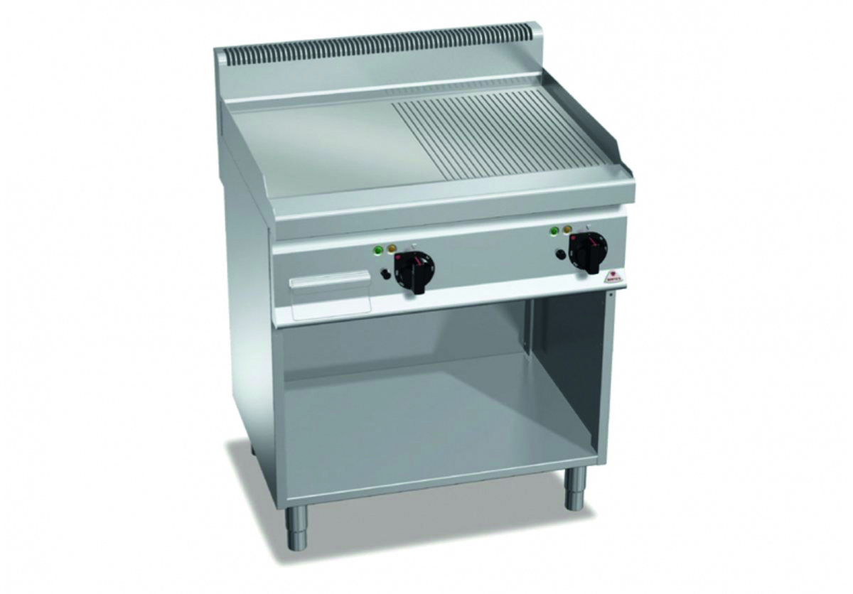 Grillplatte / Griddleplatte 1/2 Glatt & 1/2 Rost