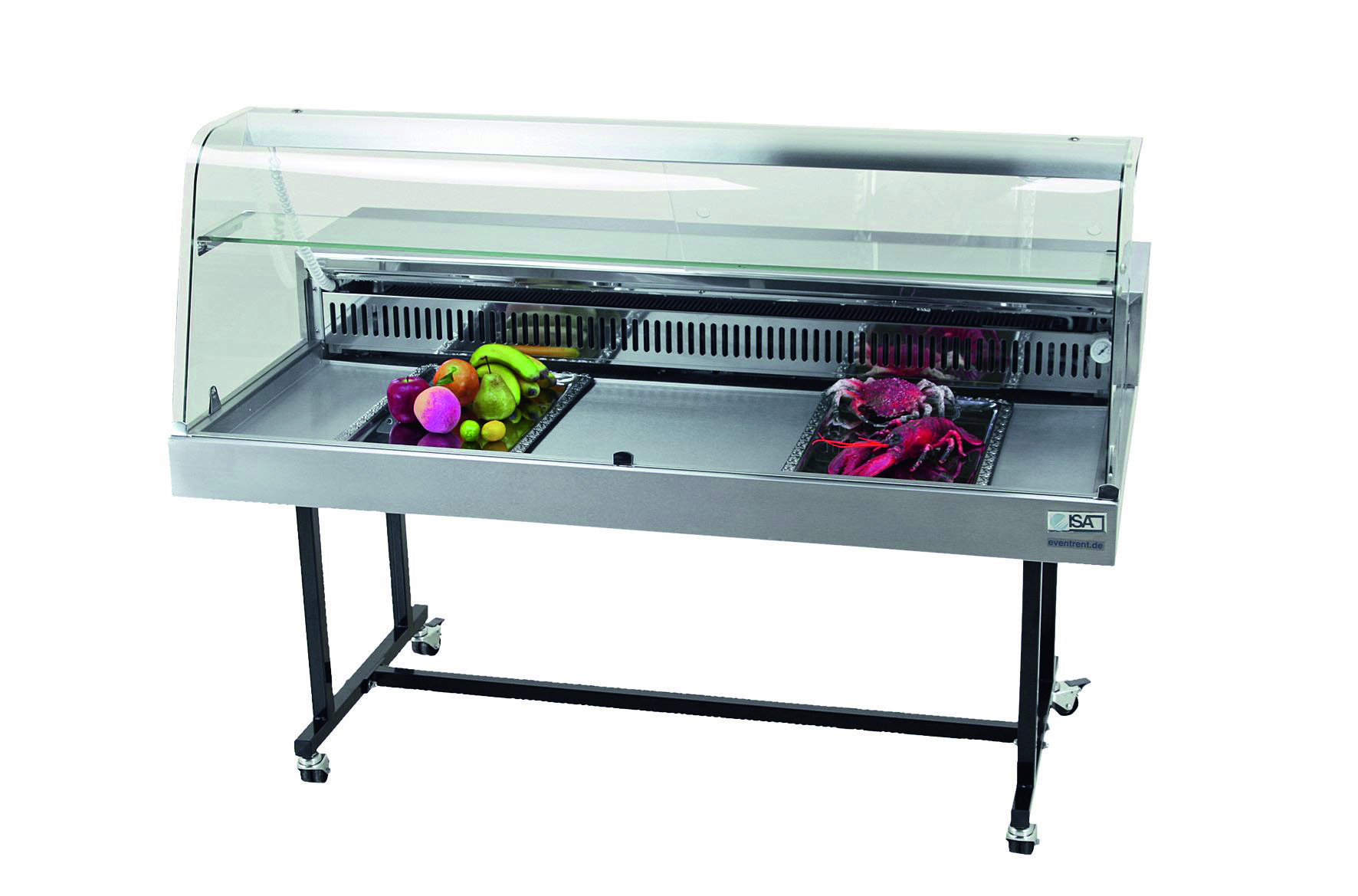 Kühlvitrine mit gebogener Frontscheibe