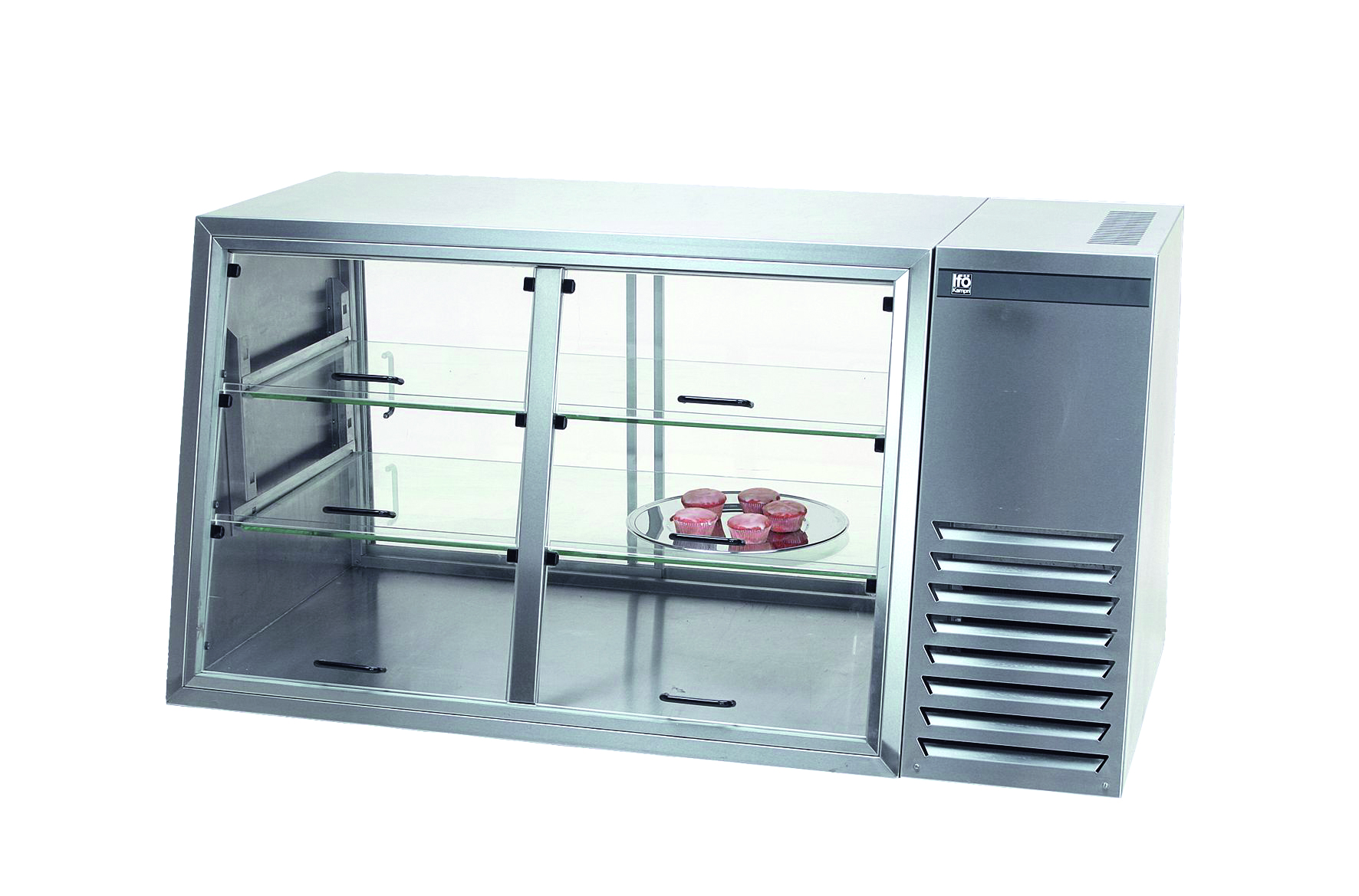 Aufsatzkühlvitrine mit 6 Selbstbedienungsklappen