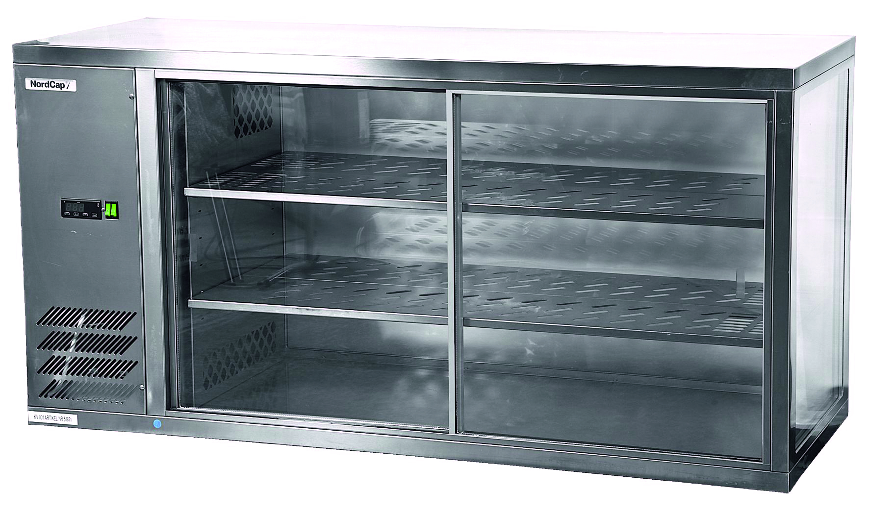 Aufsatzkühlvitrine mit 2 Schiebescheiben