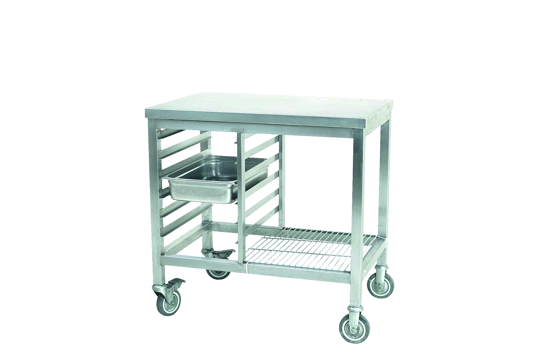 Küchenarbeitstisch/Regalwagen rollbar