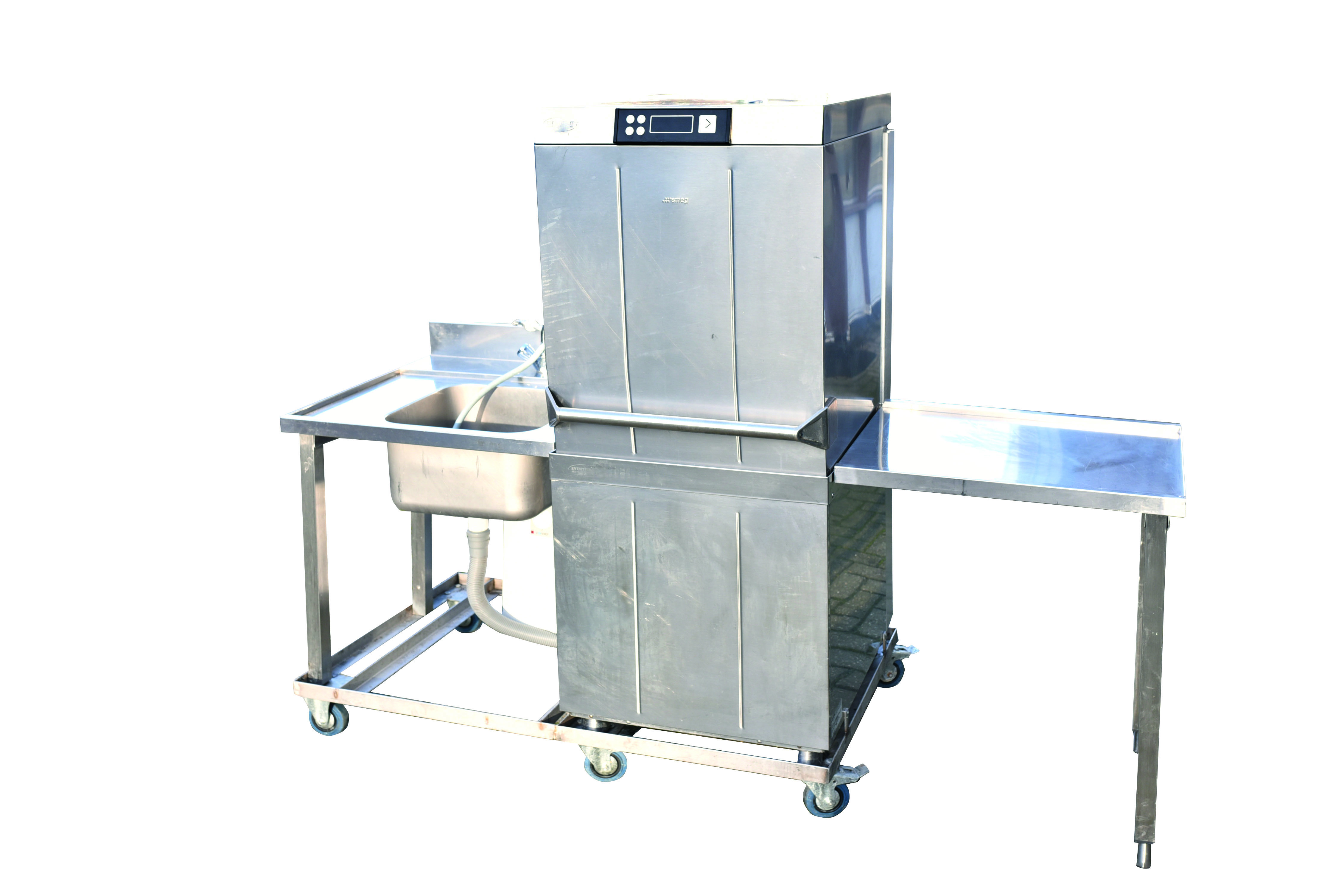 Industrie-Durchschub-Spülmaschine SMEG Easyline für Spülkörbe 50 x 50 cm