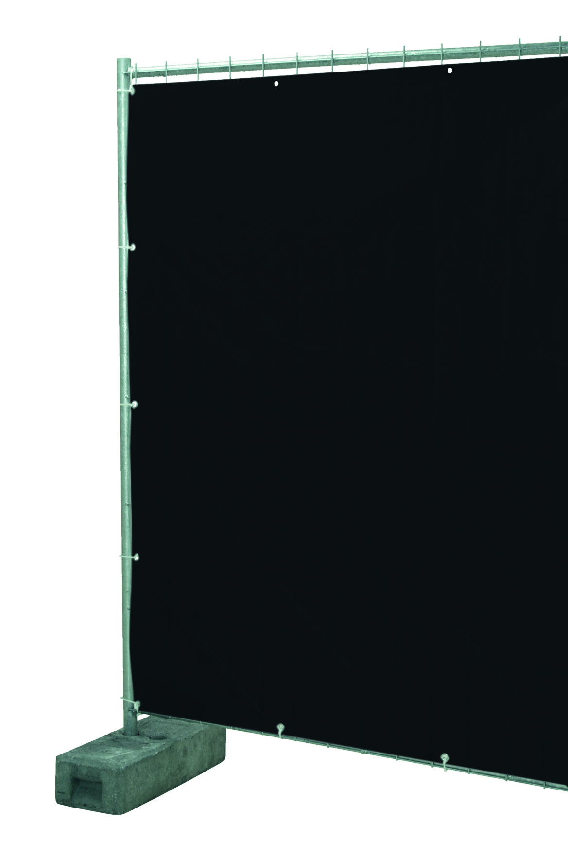 Sichtschutzplane schwarz zu Bauzaun STANDARD