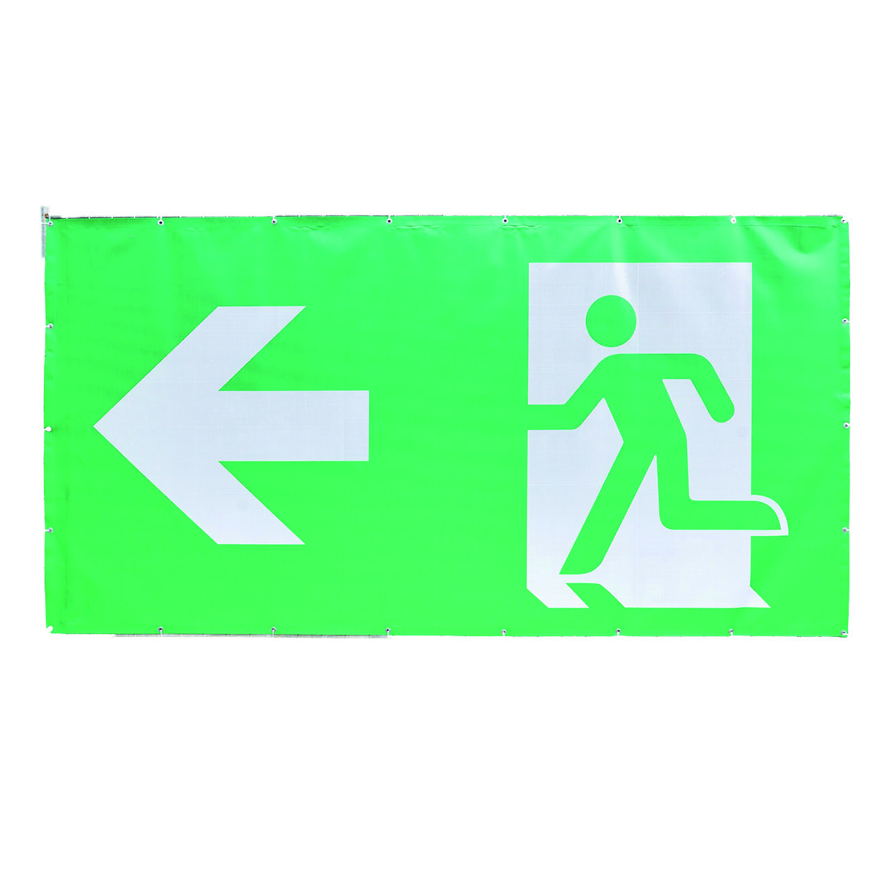 Notausgangsplane links zu Bauzaun STANDARD