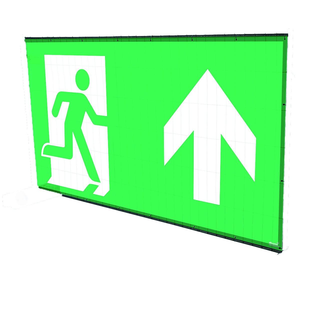 Notausgangsplane gradeaus zu Bauzaun STANDARD