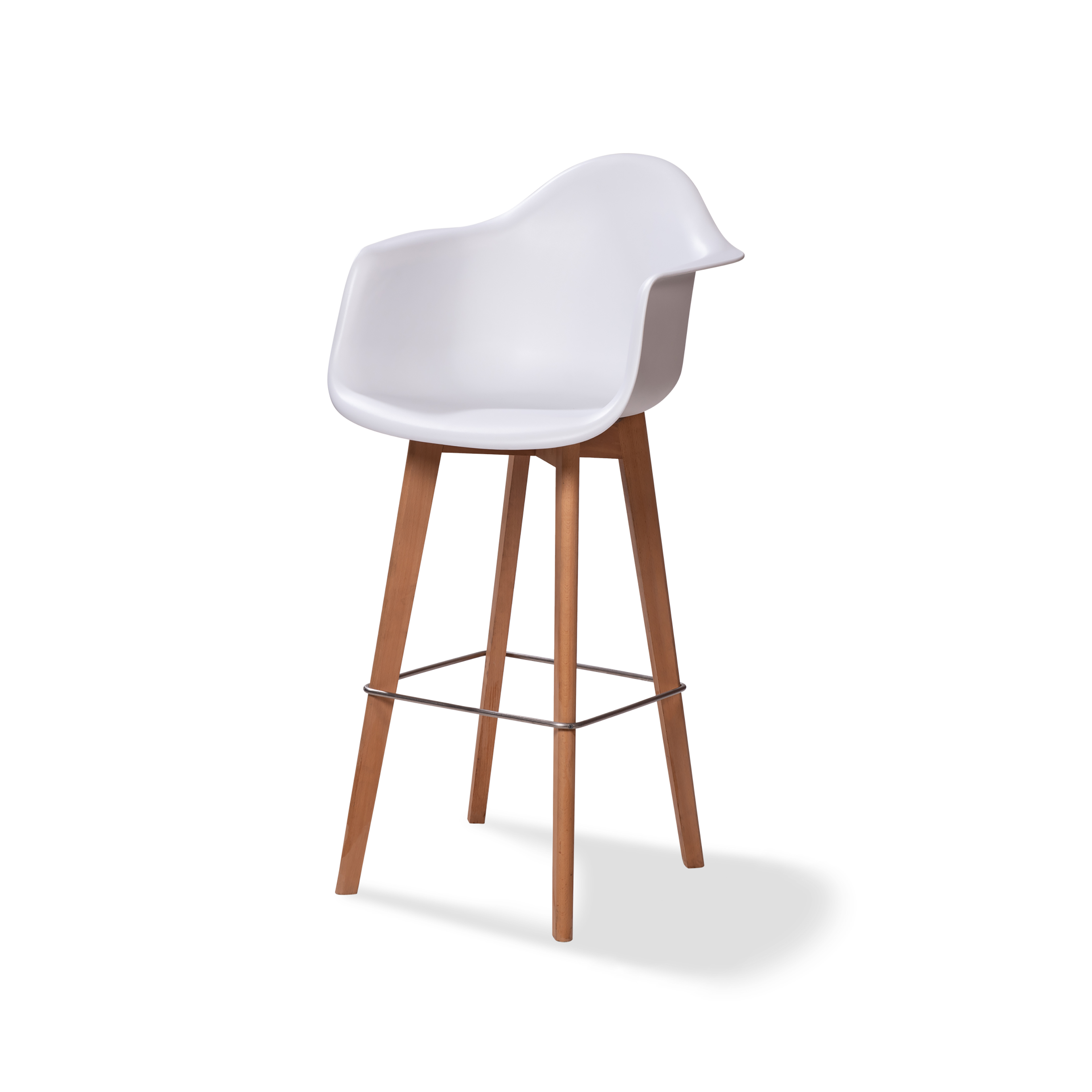 Barhocker WOODY mit Rückenlehne & Armlehne